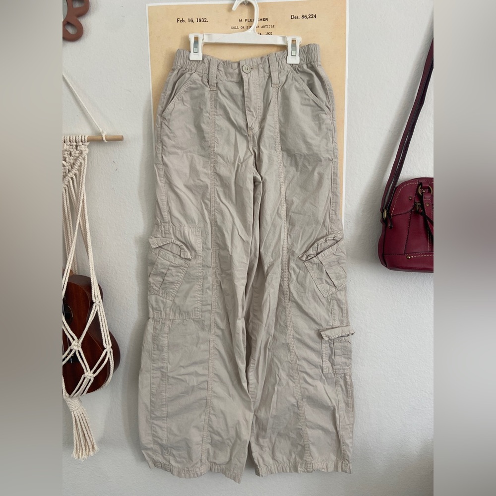 Urban outfitters cream cargos (popular)